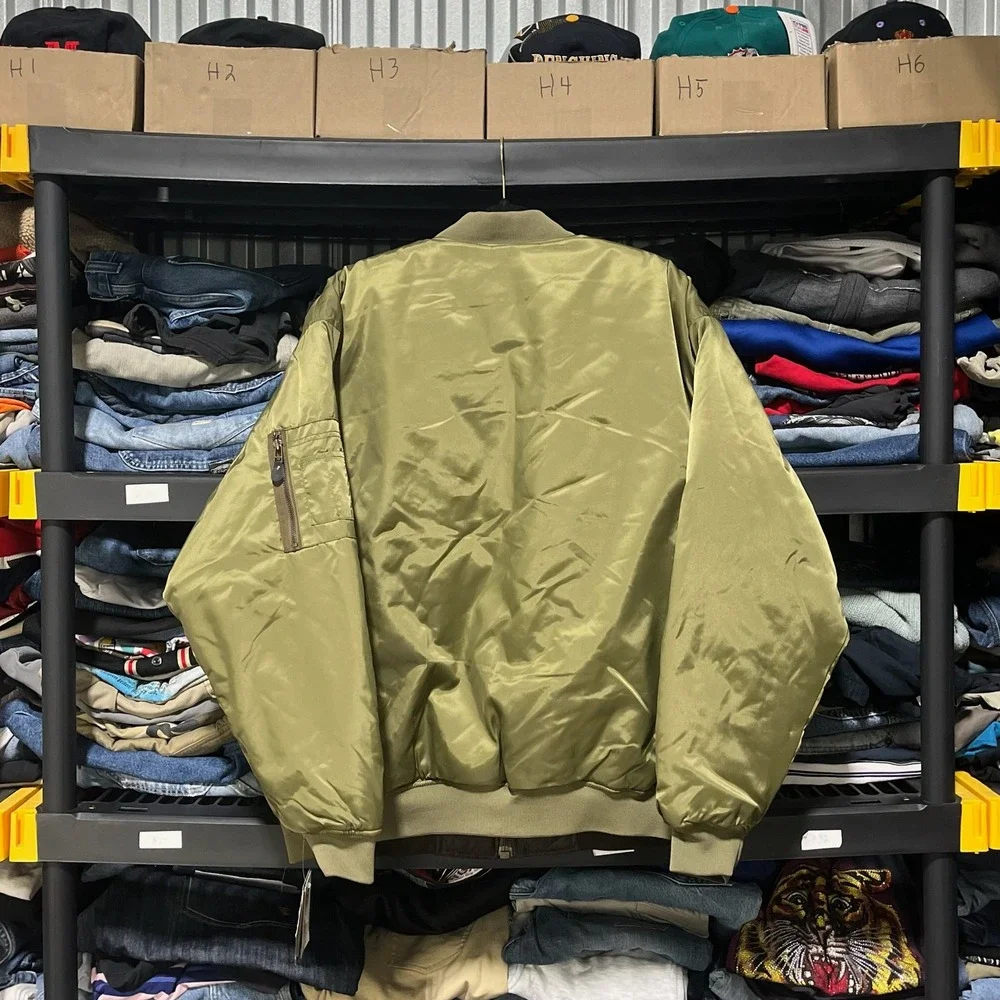 NWT‎ Vintage Southpole Bomber Jacket Reversible Mens XL Green Brown Y2K